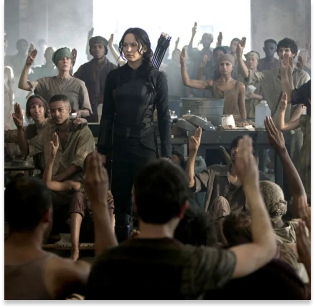 Screenshot of a scene in The Hunger Games